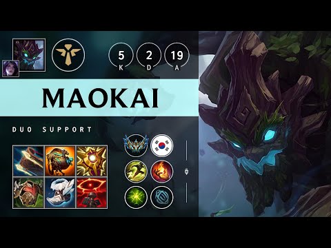 Maokai Support vs Rakan: Vision Controller - KR Challenger Patch 25.S1.1