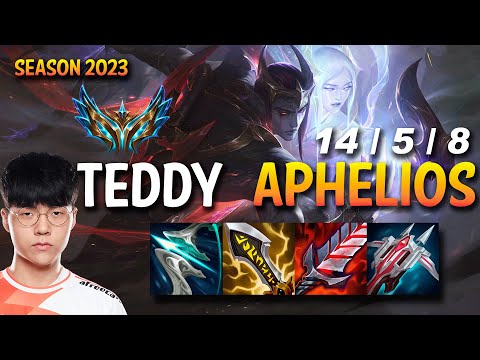 Teddy APHELIOS vs XAYAH ADC - KR Ranked