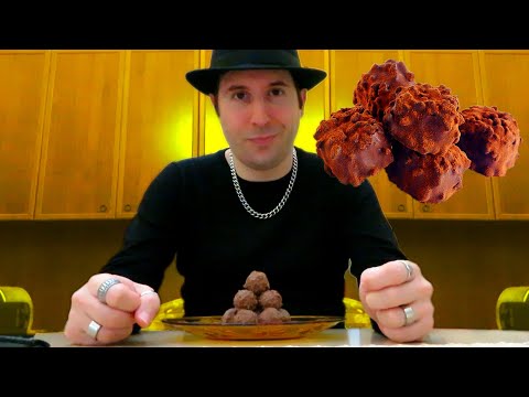 MANGIO TARTUFI AL CIOCCOLATO RIPIENI DI VANIGLIA * Senza parlare *