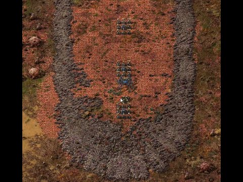 I made a megabase only for killing biters (30K kills per minute)