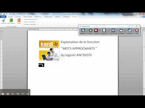 comment ouvrir antidote dans word