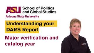 DARS major verification and catalog year