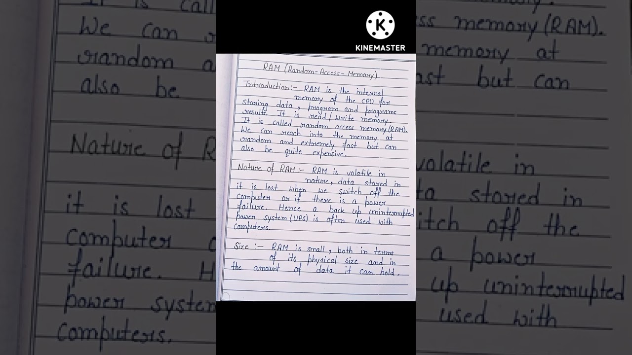 RAM(Random Access Memory) types and nature