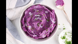 Mashed purple sweet potatoes