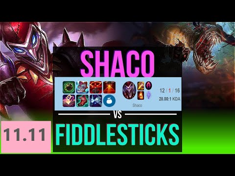 AP SHACO vs FIDDLESTICKS (JUNGLE) | 12/1/16, Legendary | GOLD Elo | v11.11