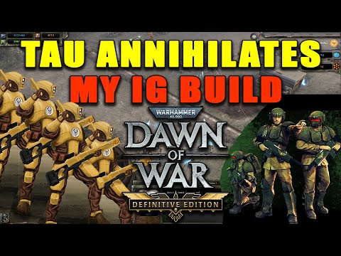 1v1 Carnage! Tau Tears Through My Imperial Guard Build  - DoW DE