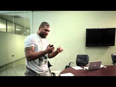 Quinton "Rampage" Jackson demos his new app Rampage Punch