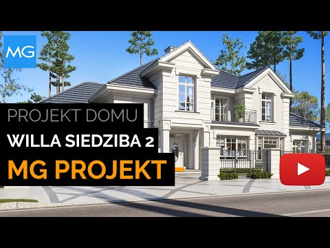 Projekt domu Willa Siedziba 2 MG Projekt – 282,66 m2 - koszt budowy 412 tys. zł