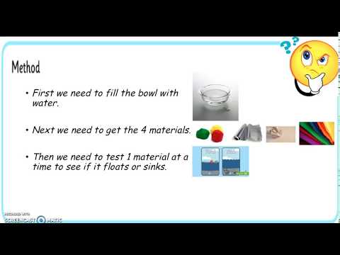 Year 1 Science - An Experiment for the topic 'Everyday Materials'.