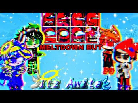 Gachatubers React to Fnf Meltdown But everytime it's the Opponent's turn the mod and Reskin changes