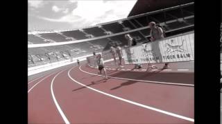preview picture of video 'Мария бежит 1 км. Хельсинки. Олимпийский стадион.'