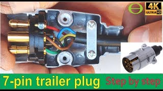 How to wire a 7 pin trailer plug (diagram shown)