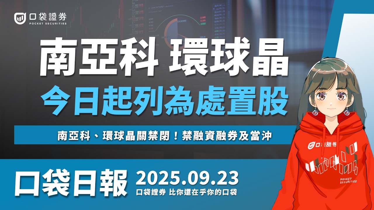 【口袋日報】力積電爆25萬張大量,盤中衝上漲停!南亞科、環球晶關禁閉!禁融資融券及當沖 2025.09.23