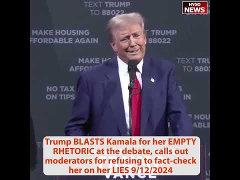 Trump BLASTS Kamala EMPTY RHETORIC at the debate, calls out moderators refusing to fact-check
