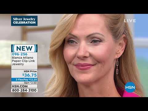 Bianca Milano Sterling Silver Paper Clip Link Dangle Ear...