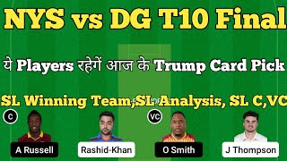 nys vs dg dream11 prediction | nys vs dg abu dhabi t10 league 2022 | dream11 team of today match