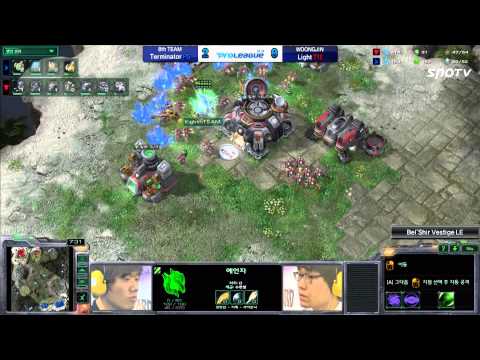 [0610] Terminator(8th) vs. Light(WOONGJIN) PvT 3SET Bel'Shir Vestige -Starcraft2,esportstv,SPL