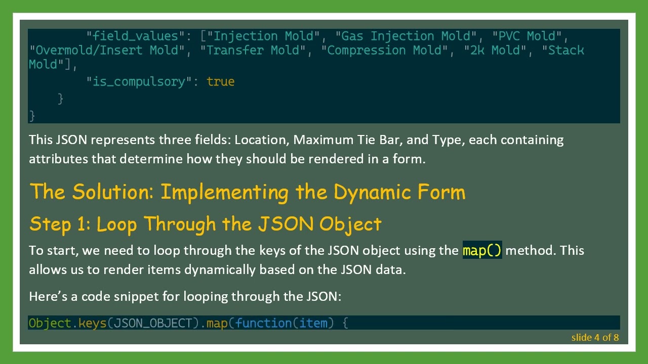 Creating a Dynamic Form in React from JSON