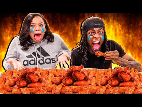 Last To Stop Eating WORLDS HOTTEST WINGS Wins $10,000 - Eating Challenge