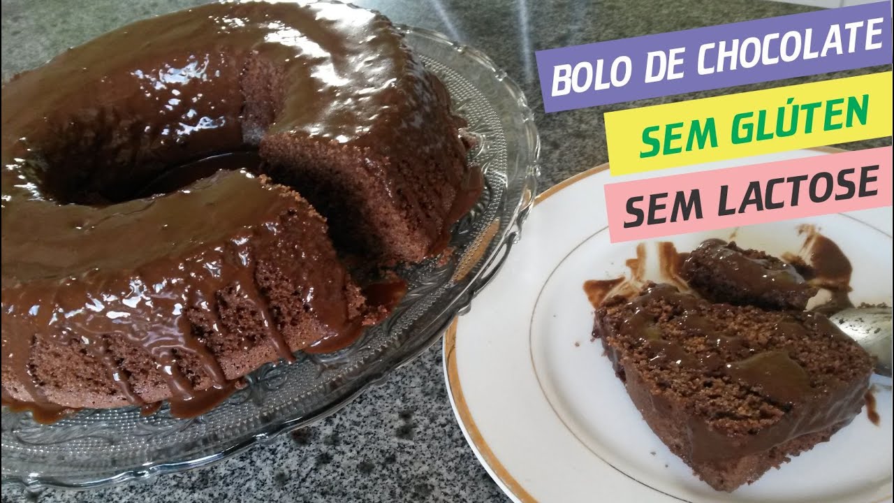 Bolo de Chocolate Sem Glúten e Sem Lactose