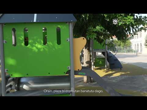  Pamplona renueva de forma integral el parque infantil de una plaza de la Txantrea