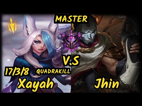 RED Sacy (XAYAH) vs JHIN - QUADRAKILL 17/3/8 KDA BOTTOM ADC GAMEPLAY - BR Ranked MASTER