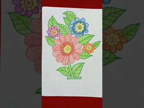 colourfull flower's|by @eswaricrafts | #trending #embroidery #subscribe #drawing #art #shots