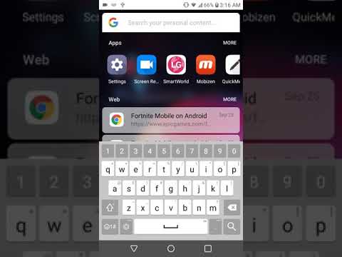 LG K30 Hidden Search bar at the Home Screen
