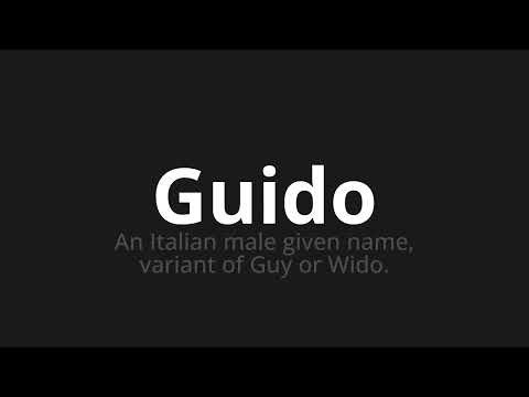 How to pronounce Guido