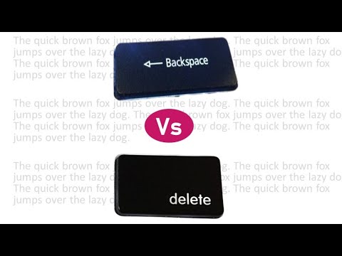 Use of Backspace and Delete Keys on Keyboard | Backspace Vs Delete