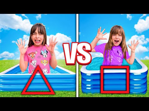 Quem fica mais tempo na sua PISCINA da FORMA GEOMÉTRICA - vence ! E mais...