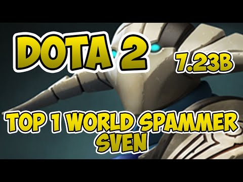 Top 1 World Sven Spammer [3100+ Matches] [Dota 2] [7.23b] [星与夜和我] [Gameplay]
