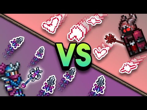 (Outdated) Blade Staff Vs. Sanguine Staff! - Terraria 1.4 In-Depth Comparison (ft. CrabBar)