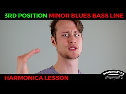 Harmonica Blues Lesson - 3rd Position Minor Blues Bass Line In The Style Of Green Onions