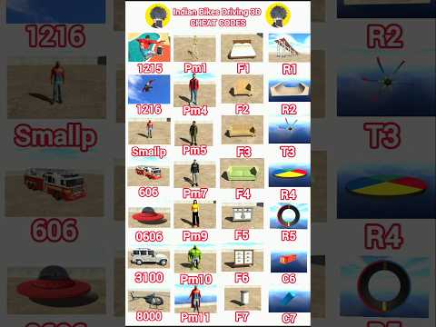 New Furniture + Ramp + Spider Jump Cheat Codes In Indian Bike Drive 3D #indianbikedriving3d