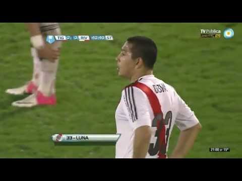 Disparo de Carlos Luna - Tigre 2 vs River 3 - Torneo Inicial 2012 - HD FULL