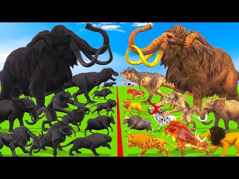 Prehistoric Mammals VS Shadow Itself Mammals Size Animal Epic Battle Animal Revolt Battle Simulator