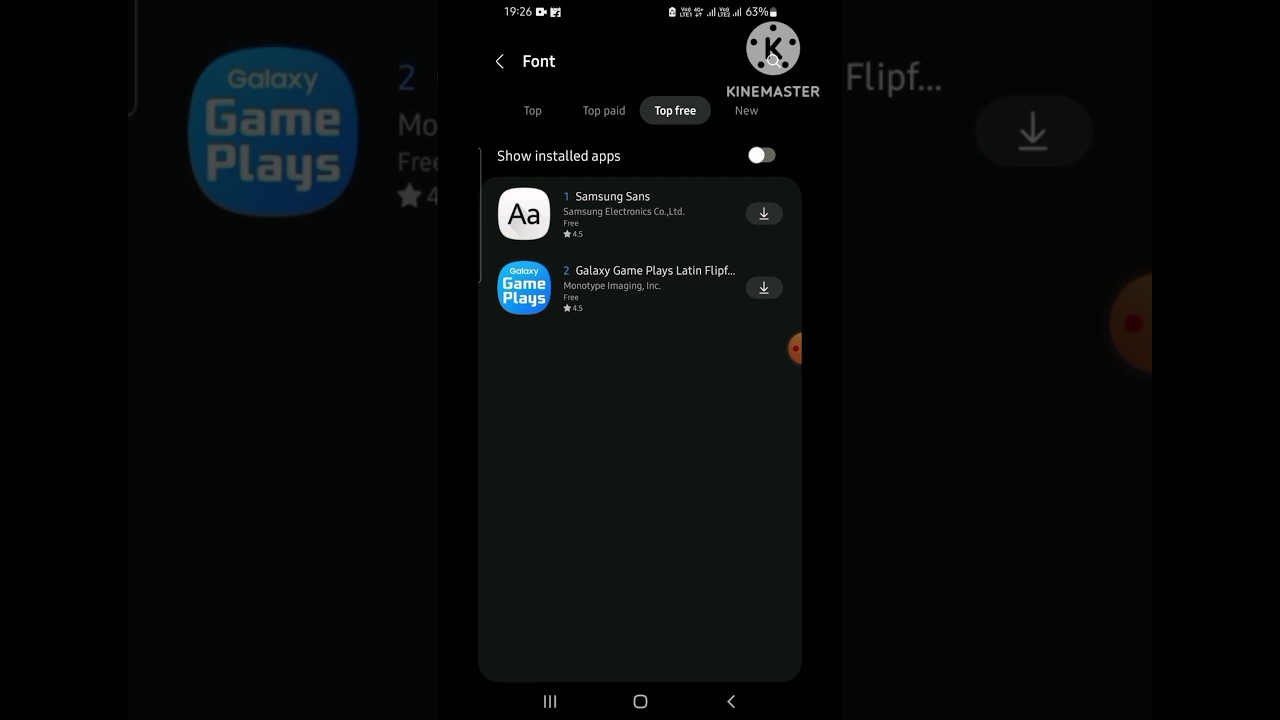 Samsung galaxy  📱  Top Free font kaise download kare #android #shortvideos #viral #samsung #trick