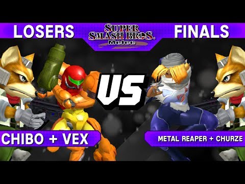 Smash Melee - Chibo + Vex (Samus / Fox) vs Metal Reaper + Churze (Sheik / Fox) - S@LT 137 LF