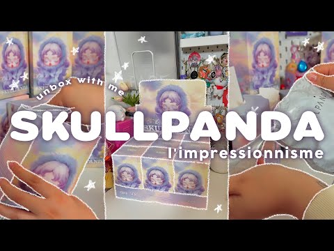unboxing popmart x skullpanda l'impressionnisme 🌸💜☁️