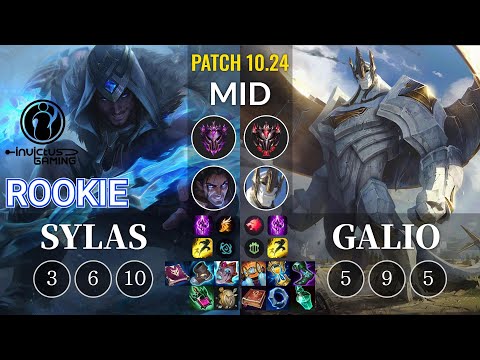IG Rookie Sylas vs Galio Mid - KR Patch 10.24