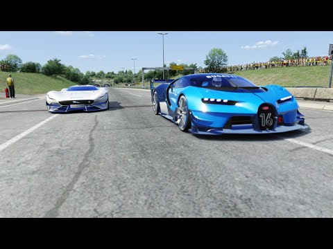 Jaguar Vision GT SV 2022 vs Bugatti Vision GT 2016 at Miseluk
