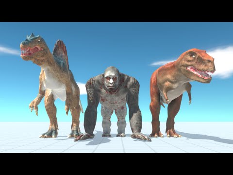 GORO & TREX & SPINOSAURUS vs ARMIES - Animal Revolt Battle Simulator