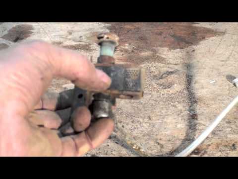 Antique gas furnace, cleaning the burners and pilot part 4