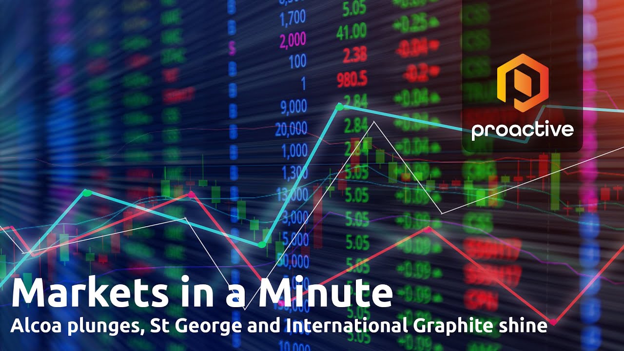 Markets in a Minute: Alcoa plunges, St George and International Graphite shine