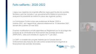 Lutte contre le blanchiment d’argent et le financement des activités terroristes : actualités