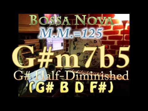 G#m7b5 Half-Dim (G# B D F#) Bossa Nova - M.M.=125 - One Chord Vamp