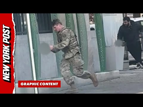 Dramatic Moment Hero National Guardsman Opens Fire on Afghan Terror Suspect in DC
