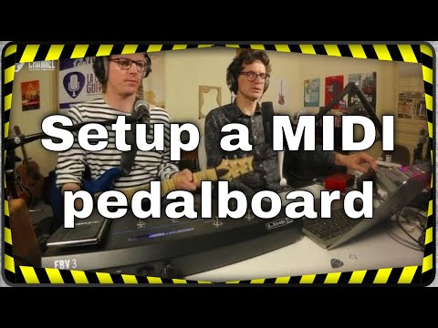 MIDI pedalboard configuration to drive your guitar software on a computer