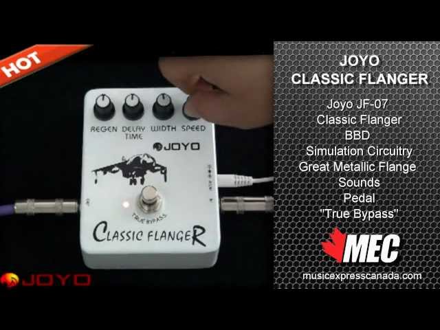 Vídeo relacionado con JOYO Pedal de efecto Flanger logra sonidos de Flanger metálicos y vibrato trémulo rápido para efecto de guitarra eléctrica - True Bypass (JF-07)